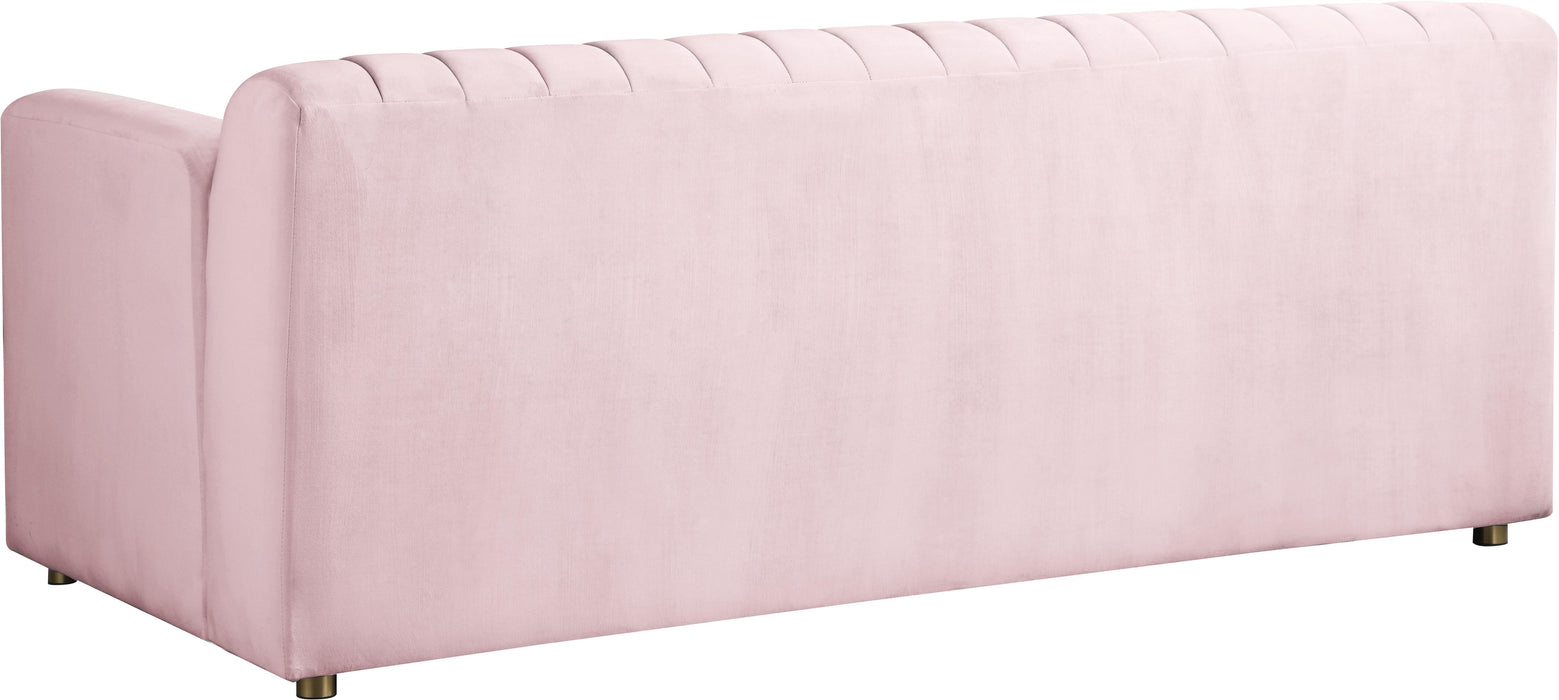 Naya Pink Velvet Loveseat