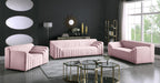 Naya Pink Velvet Loveseat - Home And Beyond
