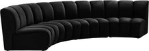 Infinity Black Velvet 4pc. Modular Sectional - Home And Beyond