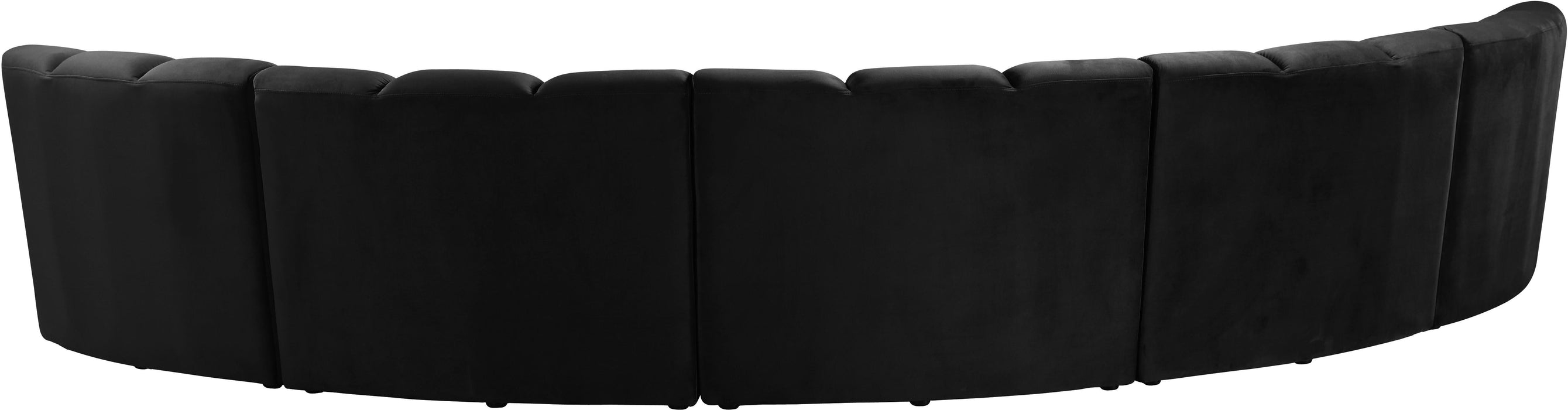 Infinity Black Velvet 5pc. Modular Sectional - Home And Beyond