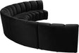 Infinity Black Velvet 5pc. Modular Sectional - Home And Beyond