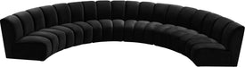 Infinity Black Velvet 6pc. Modular Sectional - Home And Beyond