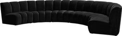 Infinity Black Velvet 6pc. Modular Sectional - Home And Beyond