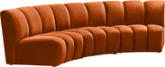 Infinity Cognac Velvet 3pc. Modular Sectional - Home And Beyond