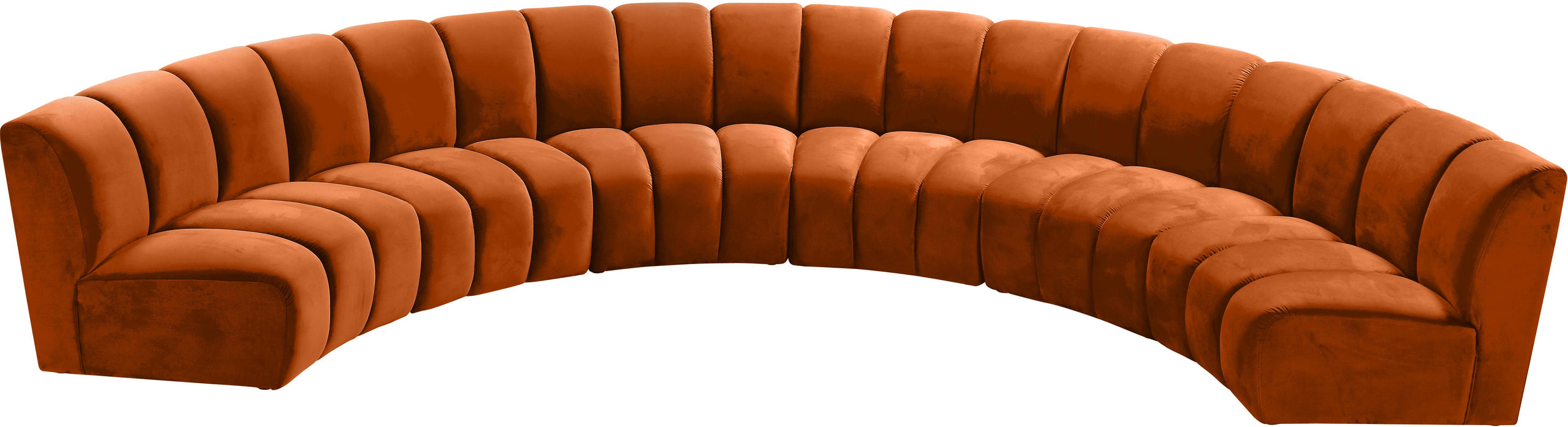 Infinity Cognac Velvet 6pc. Modular Sectional