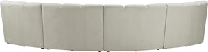 Infinity Cream Velvet 4pc. Modular Sectional - Home And Beyond