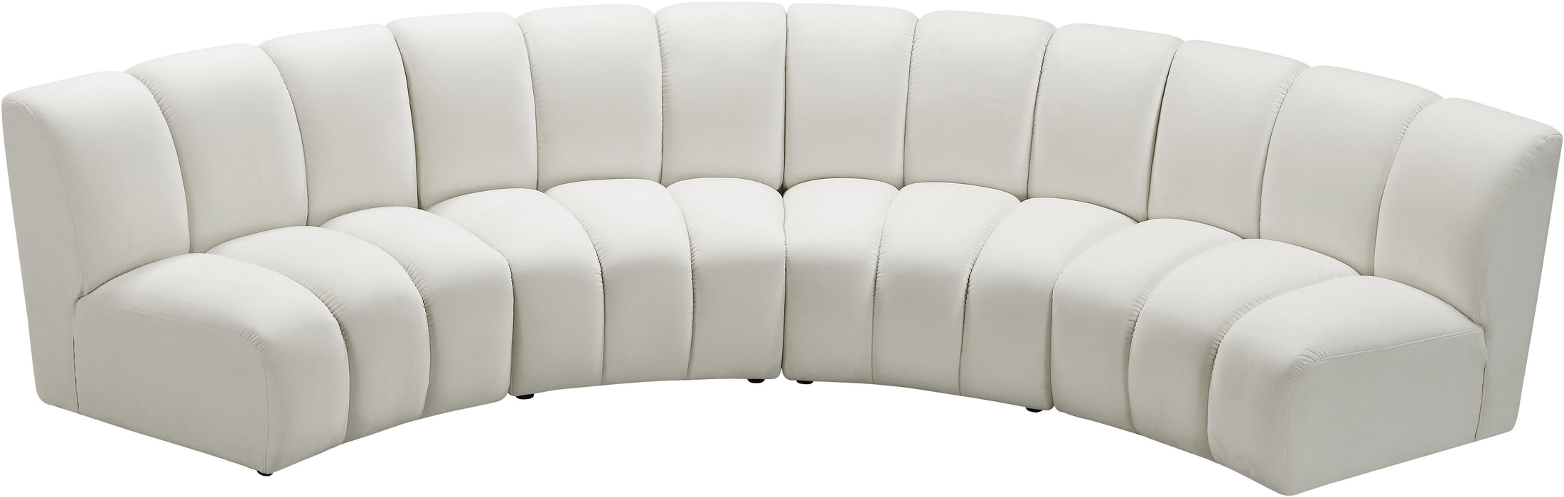 Infinity Cream Velvet 4pc. Modular Sectional - Home And Beyond