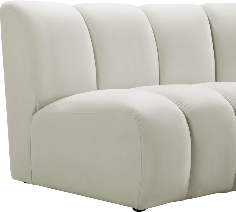Infinity Cream Velvet 7pc. Modular Sectional - Home And Beyond
