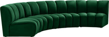 Infinity Green Velvet 4pc. Modular Sectional - Home And Beyond