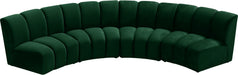 Infinity Green Velvet 4pc. Modular Sectional - Home And Beyond