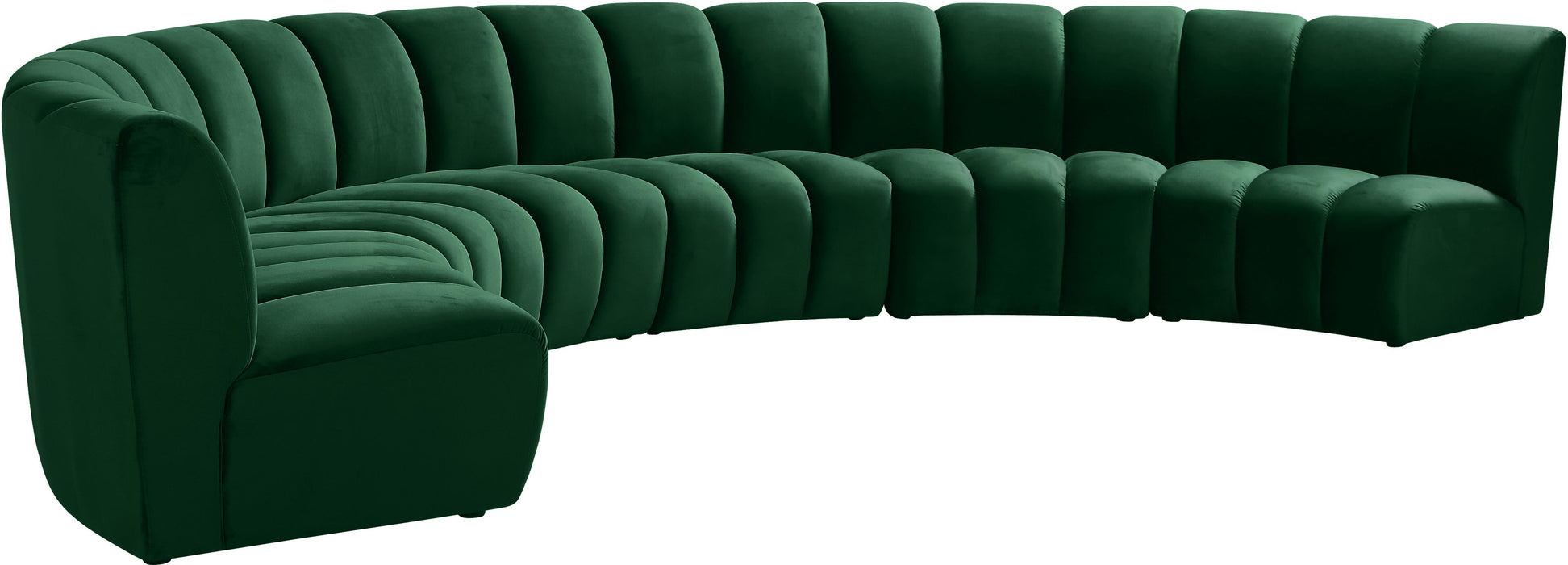 Infinity Green Velvet 6pc. Modular Sectional - Home And Beyond