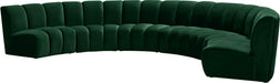 Infinity Green Velvet 6pc. Modular Sectional - Home And Beyond