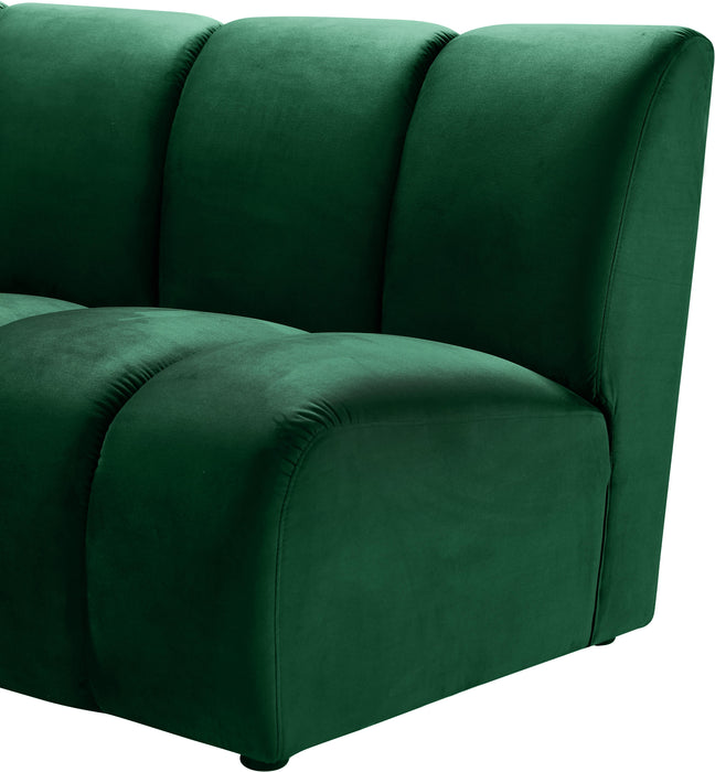 Infinity Green Velvet 3pc. Modular Sectional - Home And Beyond