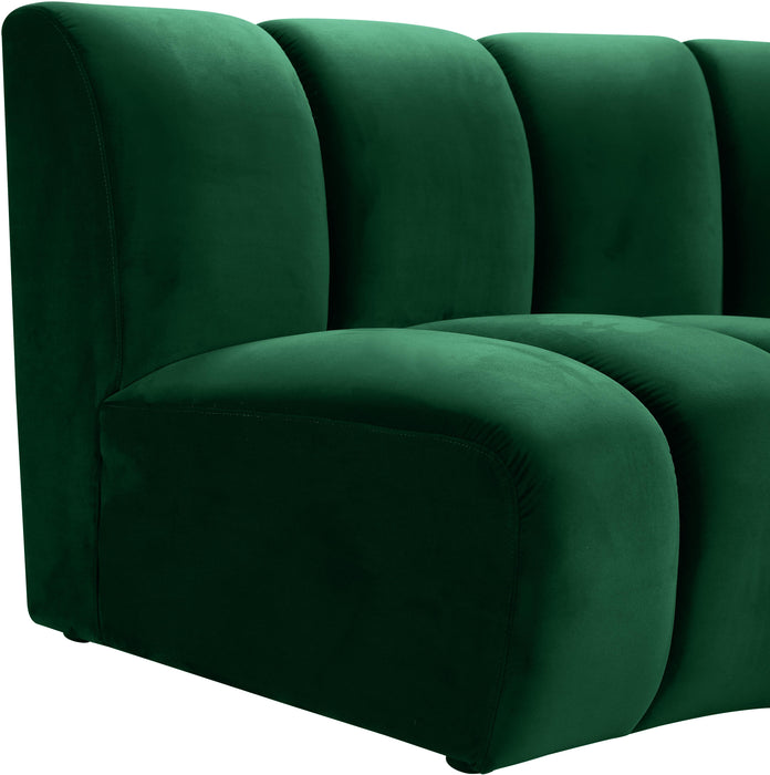 Infinity Green Velvet 7pc. Modular Sectional - Home And Beyond