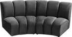Infinity Grey Velvet 2pc. Modular Sectional - Home And Beyond