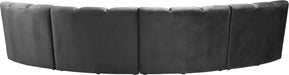 Infinity Grey Velvet 4pc. Modular Sectional - Home And Beyond