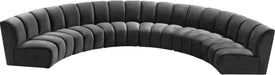 Infinity Grey Velvet 6pc. Modular Sectional - Home And Beyond
