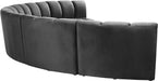 Infinity Grey Velvet 6pc. Modular Sectional - Home And Beyond