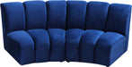 Infinity Navy Velvet 2pc. Modular Sectional - Home And Beyond