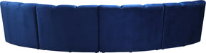 Infinity Navy Velvet 4pc. Modular Sectional - Home And Beyond