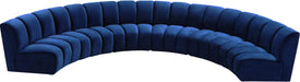 Infinity Navy Velvet 6pc. Modular Sectional - Home And Beyond