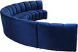 Infinity Navy Velvet 5pc. Modular Sectional - Home And Beyond