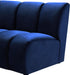Infinity Navy Velvet 2pc. Modular Sectional - Home And Beyond