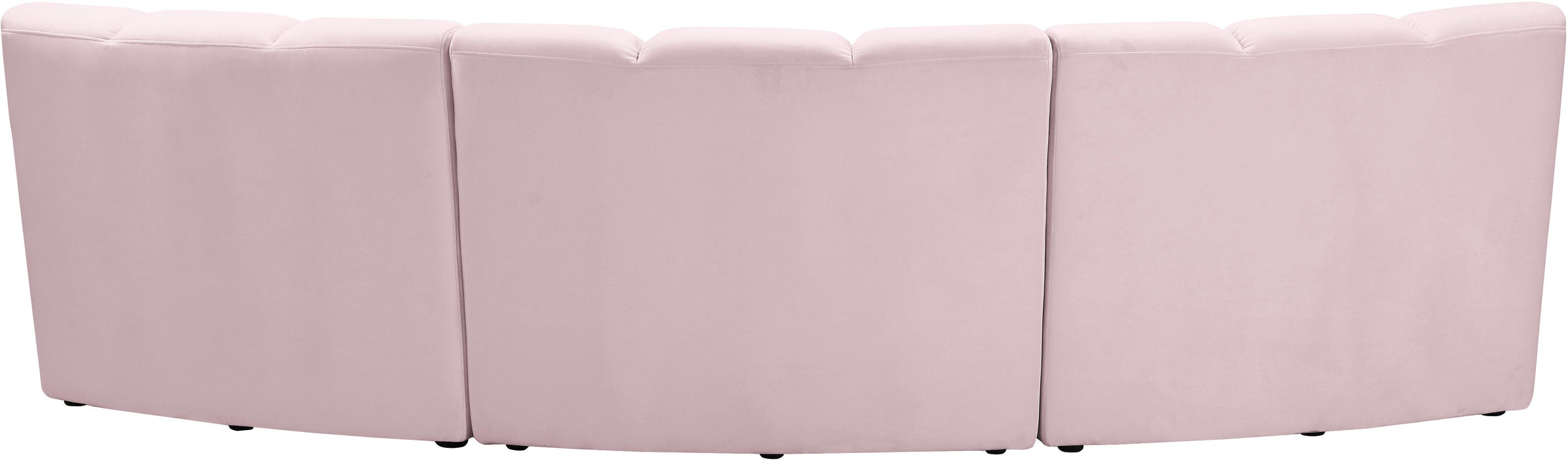 Infinity Pink Velvet 3pc. Modular Sectional - Home And Beyond