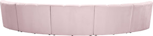 Infinity Pink Velvet 5pc. Modular Sectional - Home And Beyond