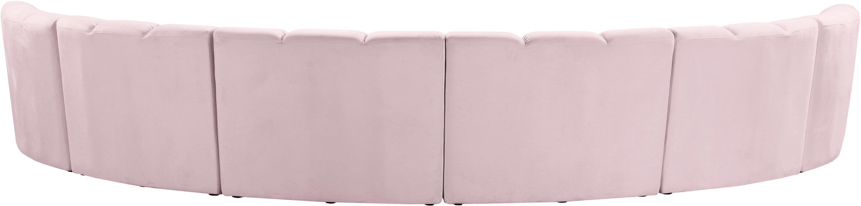 Infinity Pink Velvet 6pc. Modular Sectional - Home And Beyond