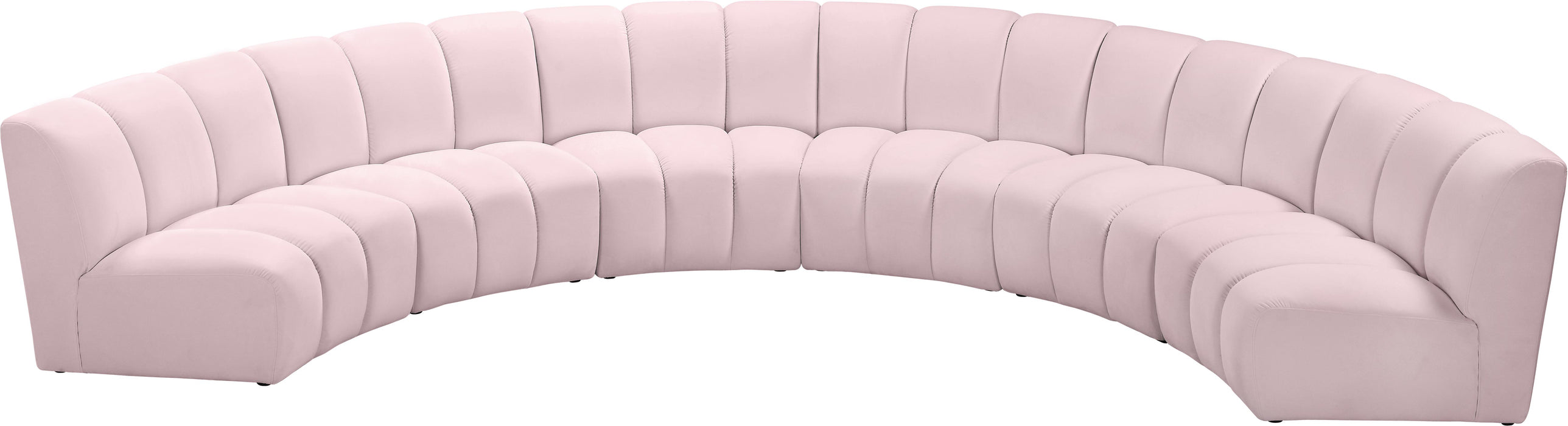 Infinity Pink Velvet 6pc. Modular Sectional - Home And Beyond