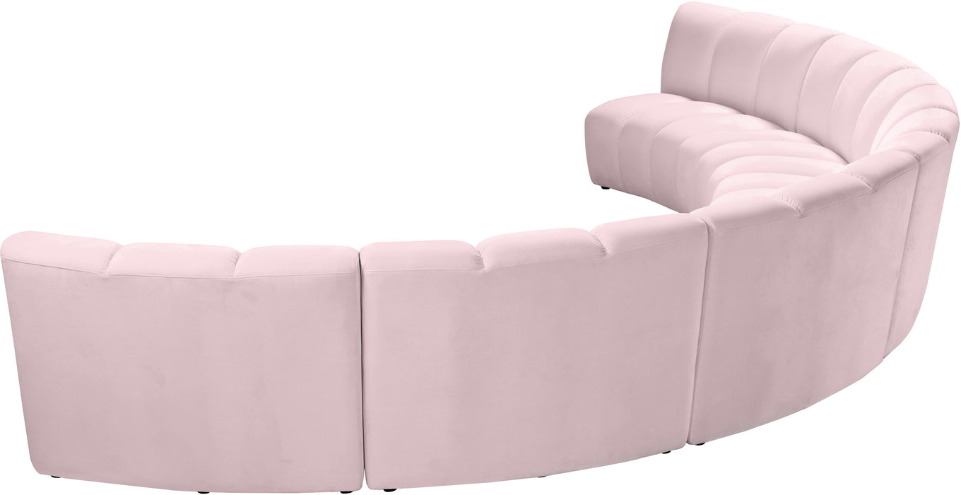 Infinity Pink Velvet 6pc. Modular Sectional - Home And Beyond