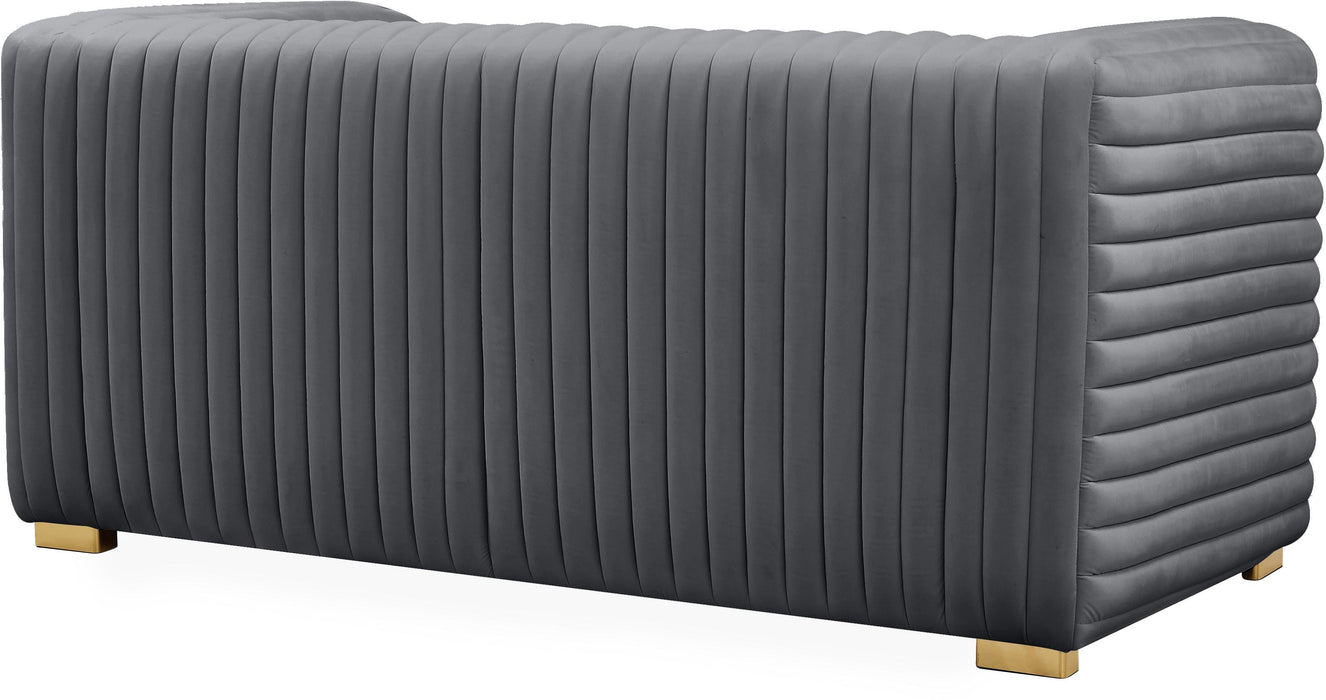 Ravish Grey Velvet Loveseat