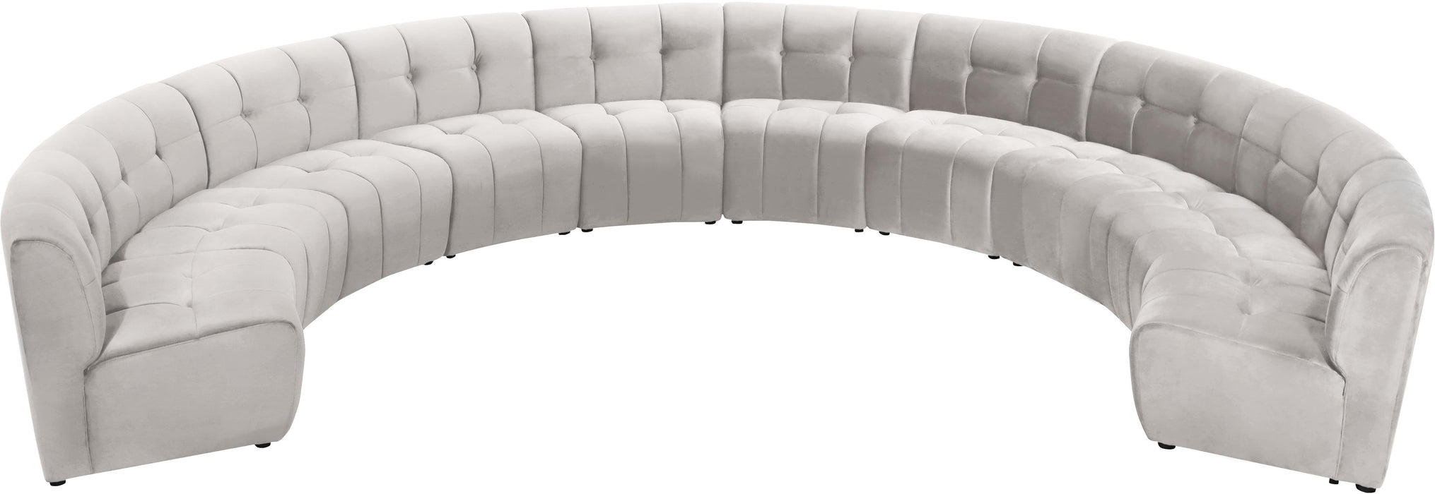 Limitless Cream Velvet 10pc. Modular Sectional