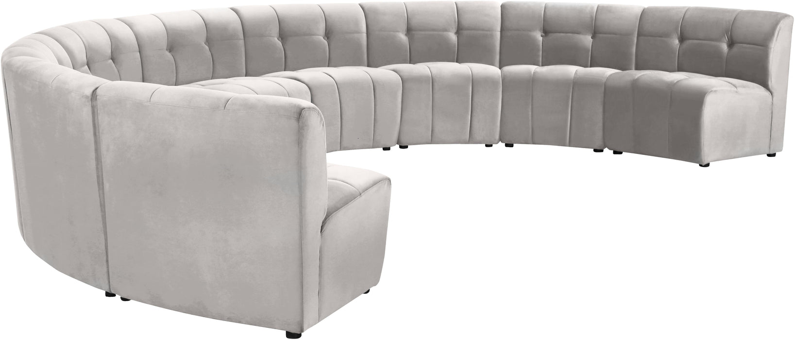 Limitless Cream Velvet 9pc. Modular Sectional