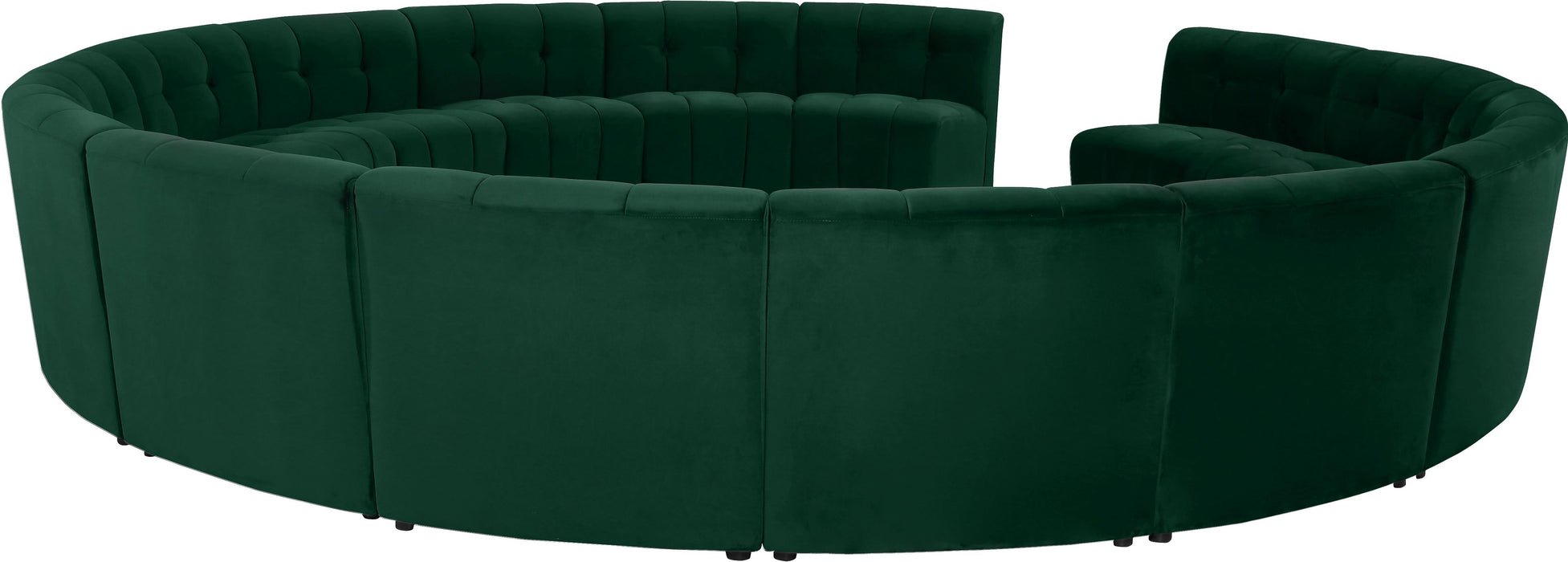 Limitless Green Velvet 15pc. Modular Sectional