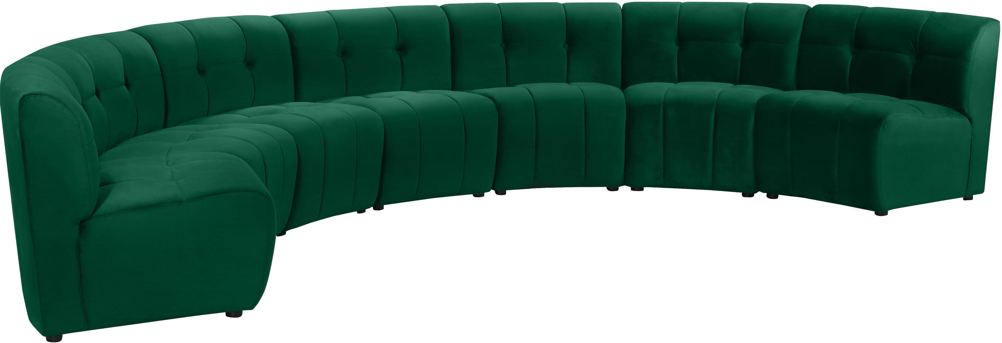 Limitless Green Velvet 7pc. Modular Sectional