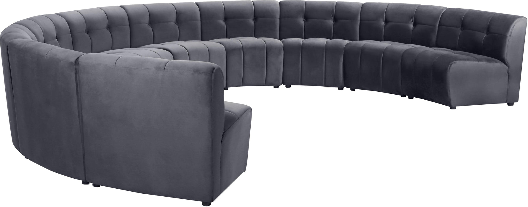 Limitless Grey Velvet 10pc. Modular Sectional