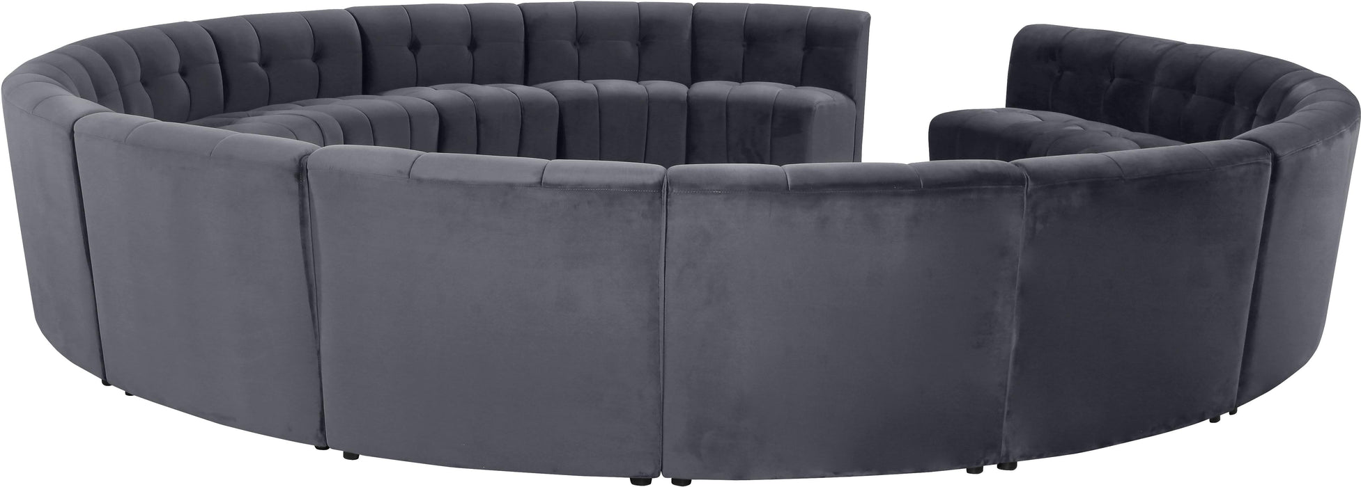 Limitless Grey Velvet 15pc. Modular Sectional