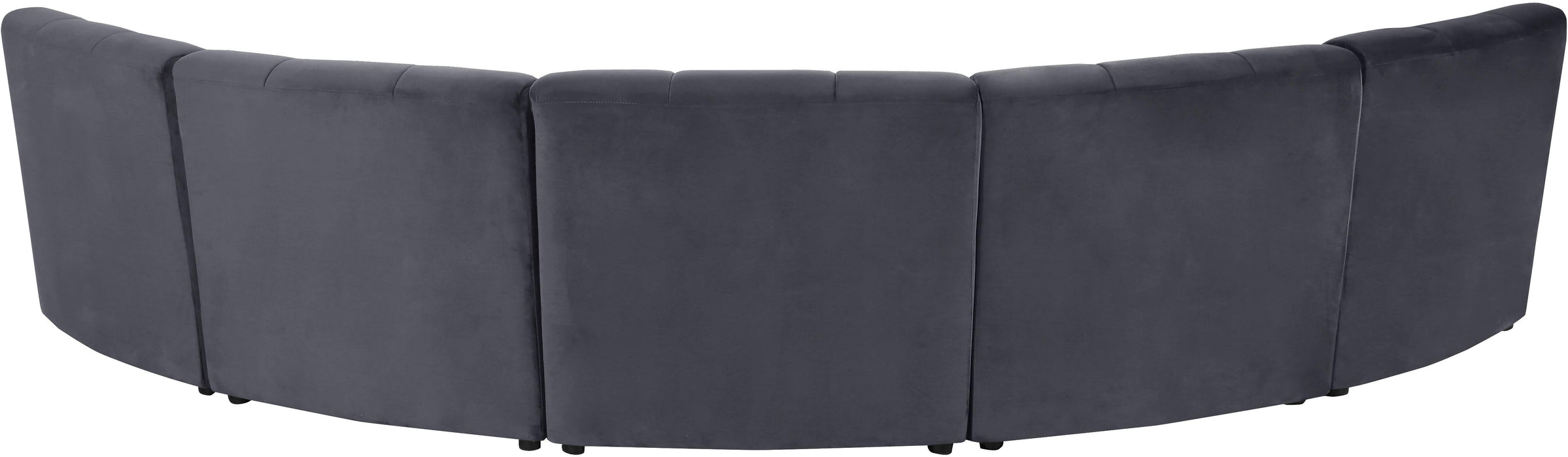 Limitless Grey Velvet 5pc. Modular Sectional