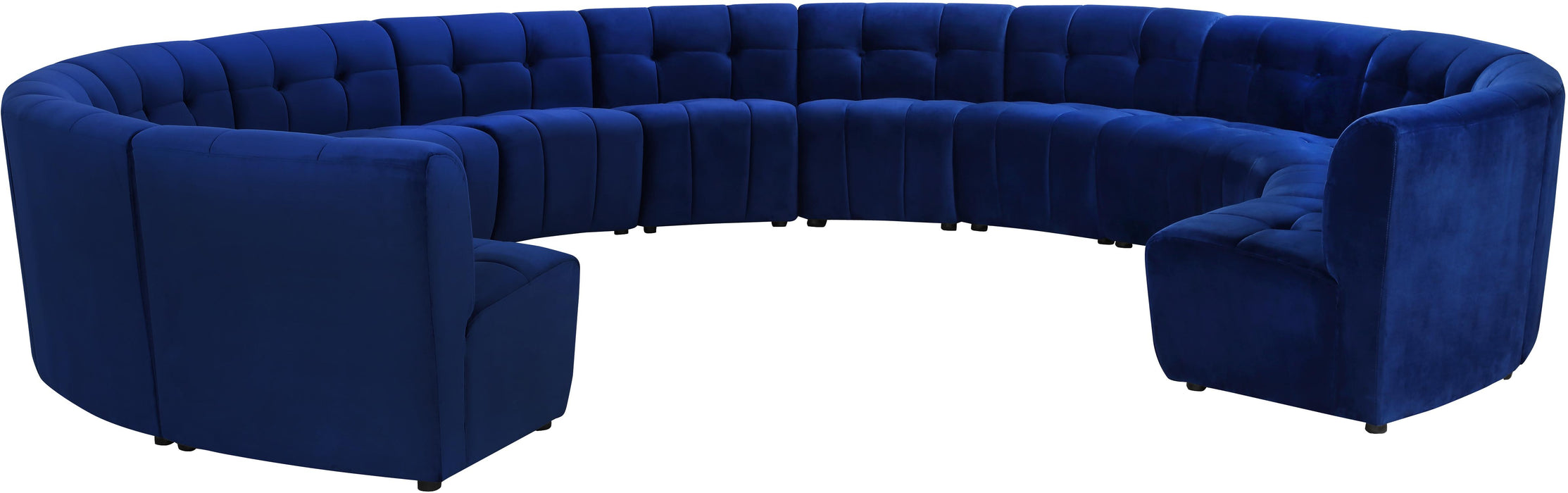 Limitless Navy Velvet 13pc. Modular Sectional