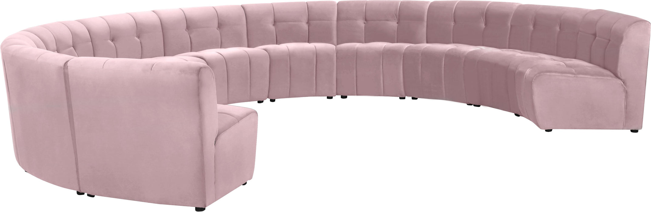 Limitless Pink Velvet 11pc. Modular Sectional