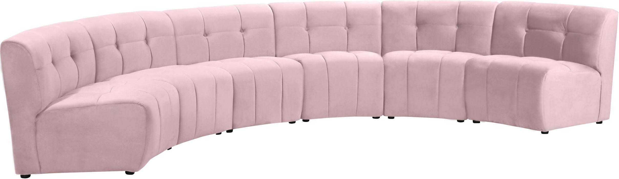 Limitless Pink Velvet 6pc. Modular Sectional