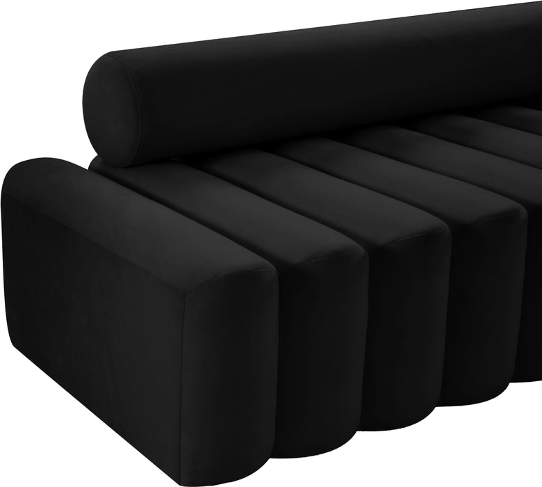 Melody Black Velvet Sofa - Home And Beyond