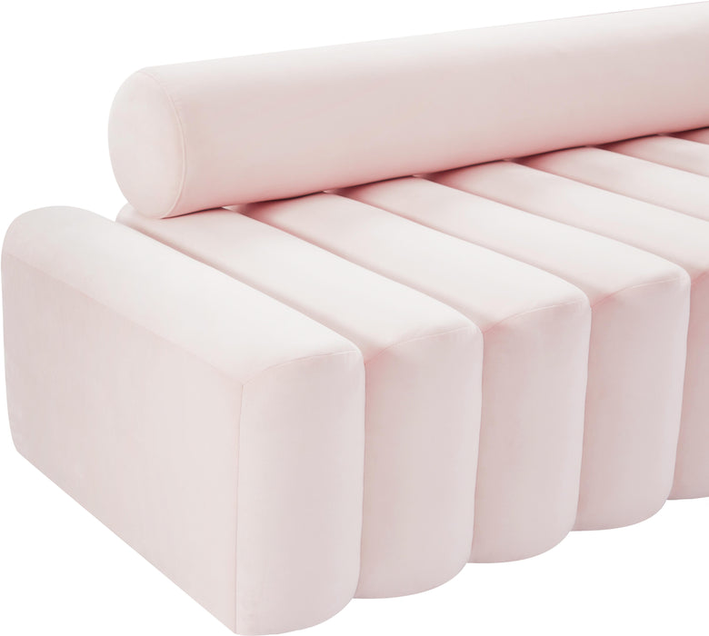 Melody Pink Velvet Sofa - Home And Beyond
