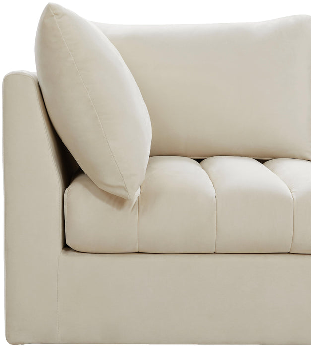Jacob Cream Velvet Modular Sectional - Home And Beyond