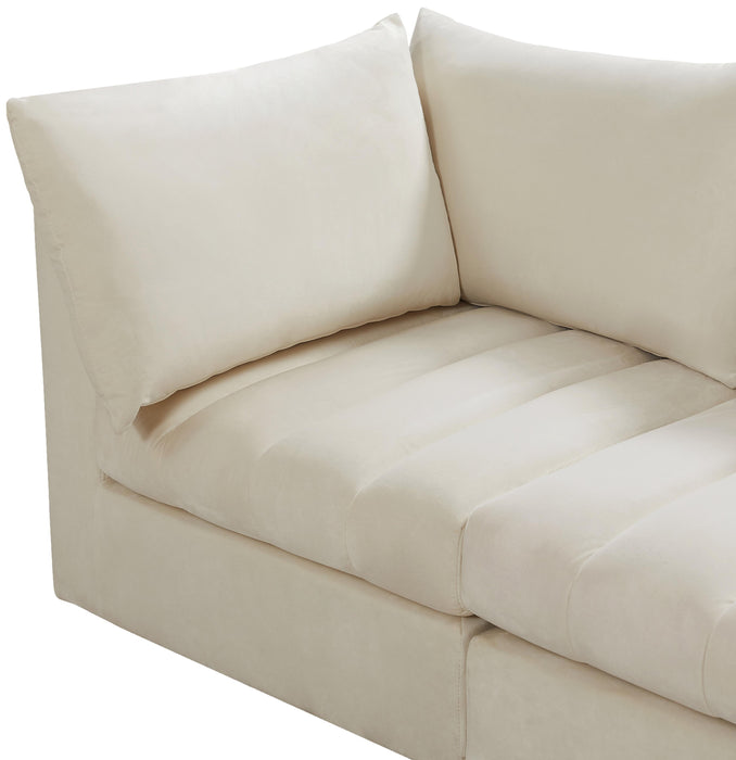 Jacob Cream Velvet Modular Sectional - Home And Beyond