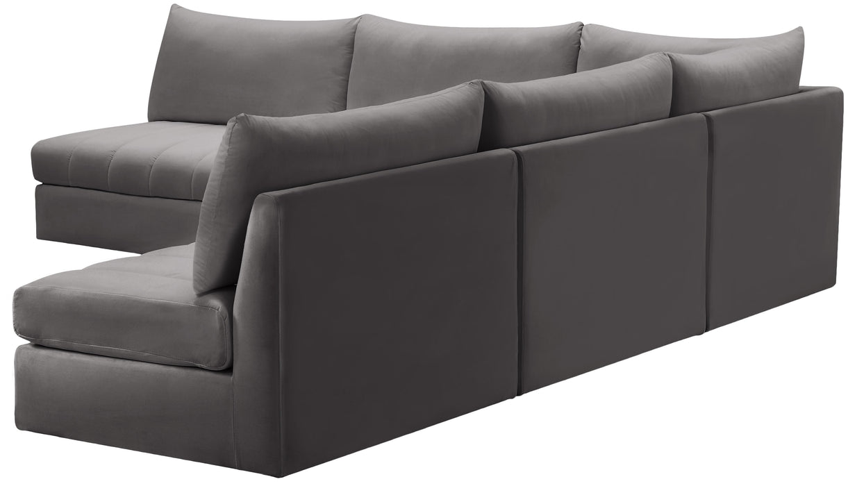 Jacob Grey Velvet Modular Sectional