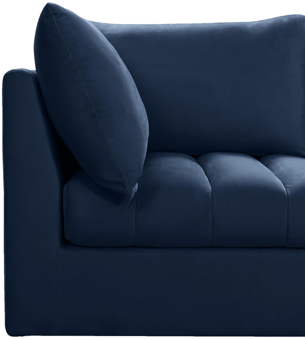 Jacob Navy Velvet Modular Sectional - Home And Beyond