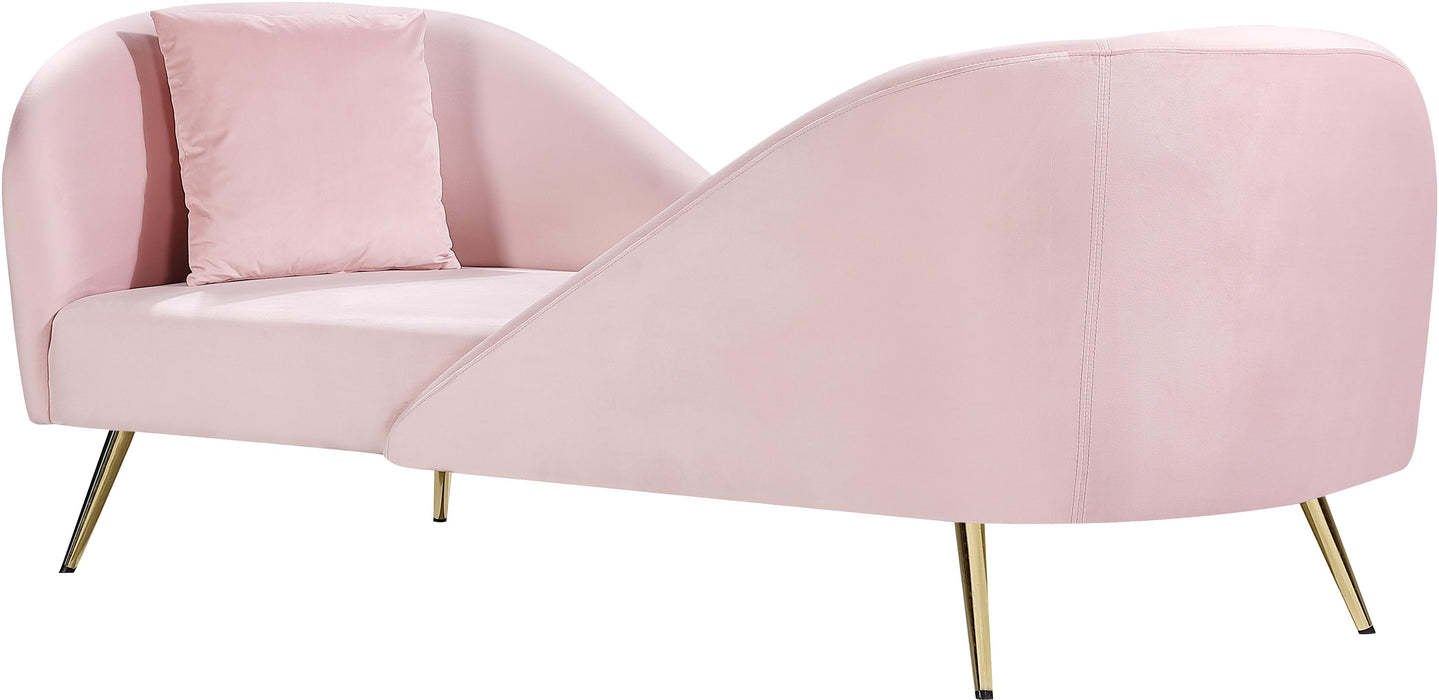 Nolan Pink Velvet Chaise